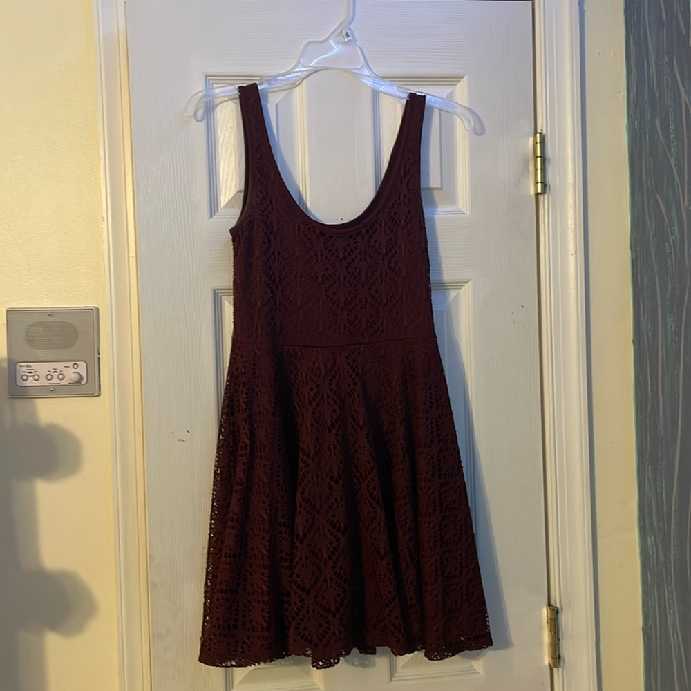 Aéropostale Small Burgandy A-Line Dress